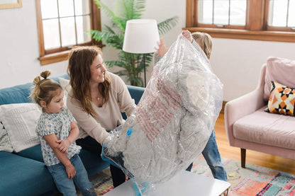 | Sqoosh2Poof Giant, Cuddly, Ultra Soft Plush Stuffed Animal with Bonus Interactive Surprise | 54“ Tall | Grey Elephant