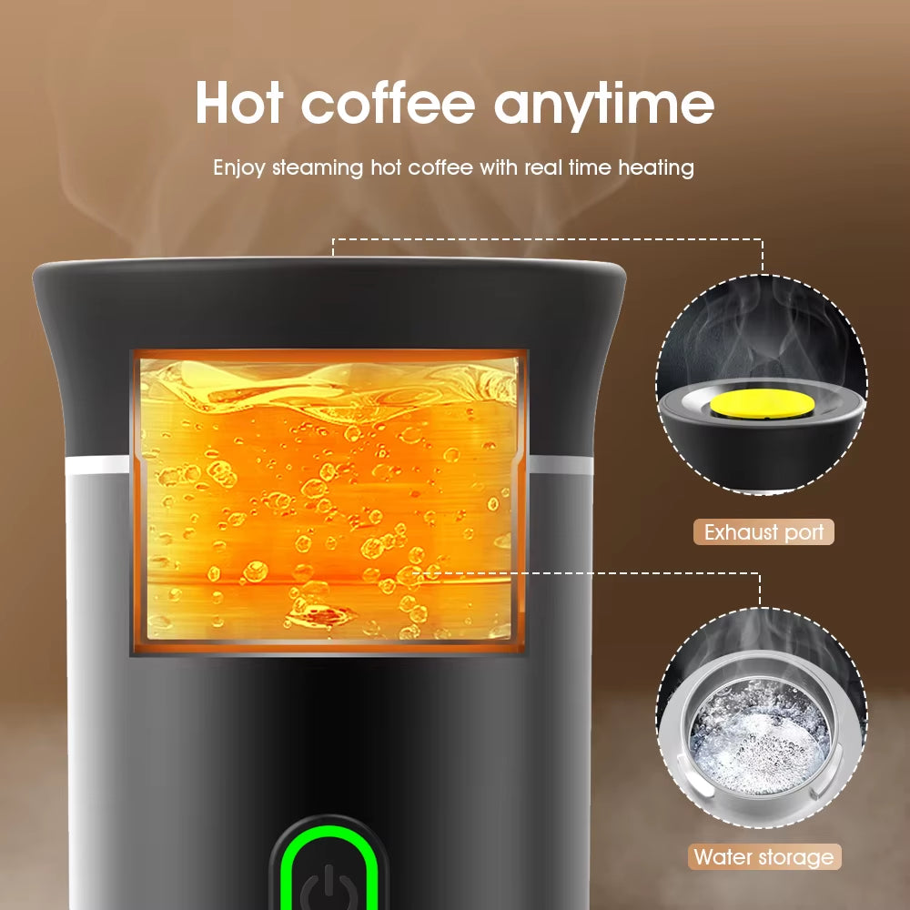 New Manual Electric Travel Espresso Machine, Mini Smart Coffee Makers, Professional Espresso Maker Capsule Coffee Machine