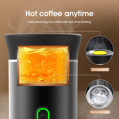 New Manual Electric Travel Espresso Machine, Mini Smart Coffee Makers, Professional Espresso Maker Capsule Coffee Machine